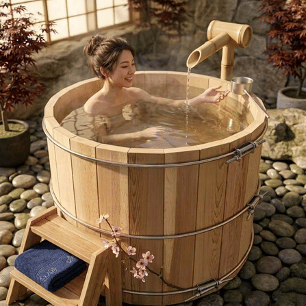 อ่างไม้เรดซีดาร์ SWISS THAI WATER SOLUTION รุ่น OFURO ขนาด 100 ซม.สำหรับ 1 คน_5